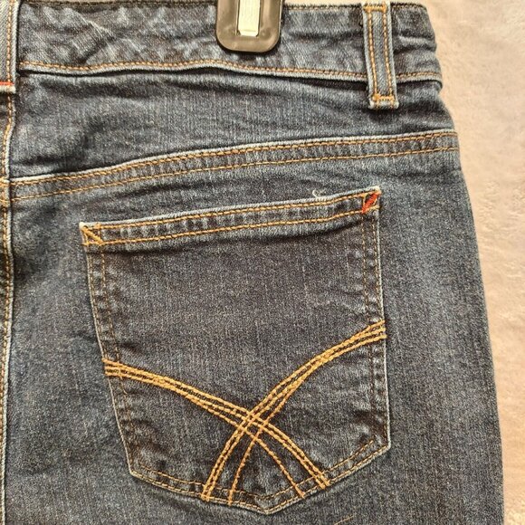 Tommy Hilfiger Hope Boot Jeans Womens Size 12R 32x29 Dark Wash Bootcut logo - Picture 13 of 13